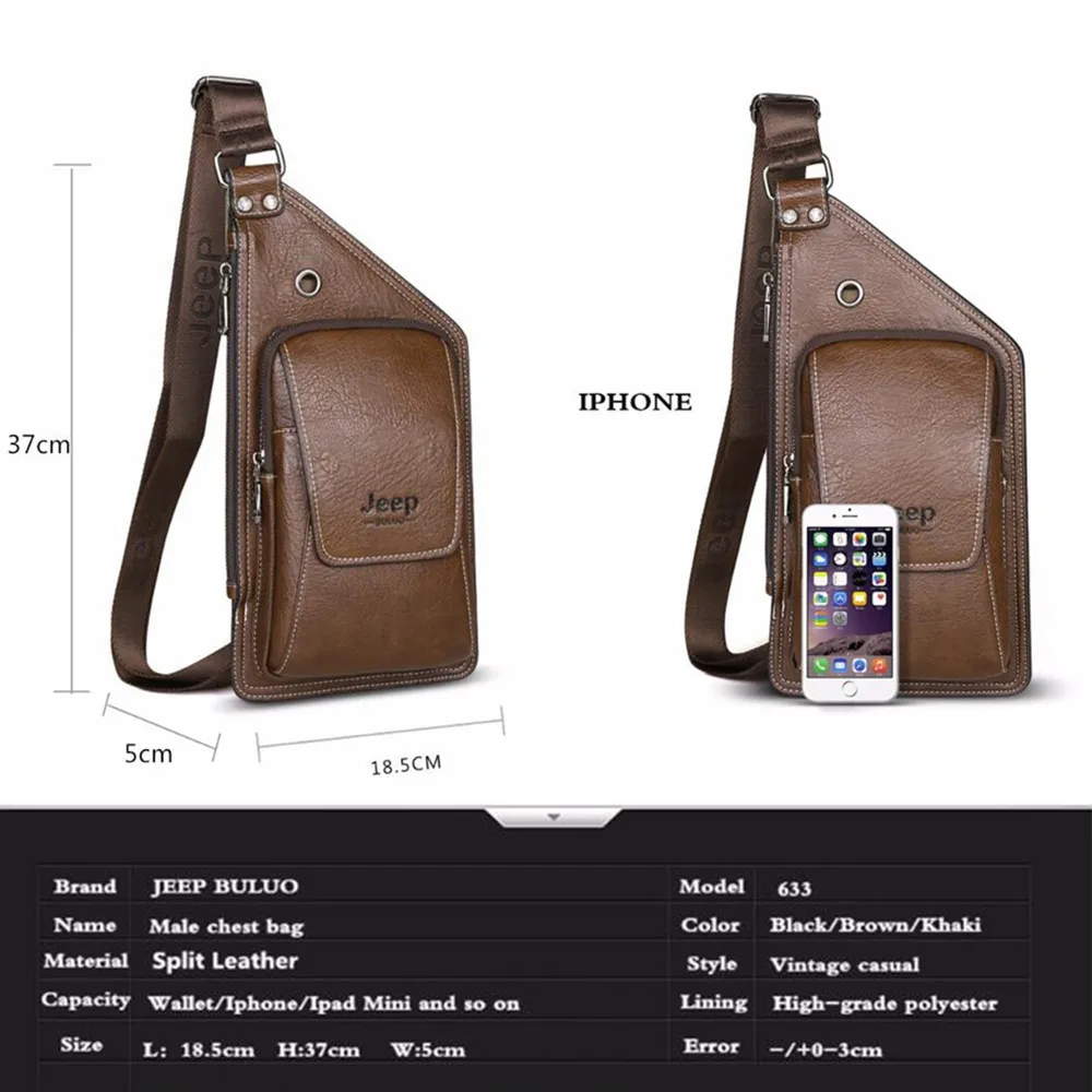 جيب BULUO الصيف حقيبة الرجال الصدر حزمة واحدة الكتف حزام الظهر حقائب جلدية السفر الرجال Crossbody أكياس خمر حقيبة صدر للرجال 633 جيب BULUO الصيف حقيبة الرجال الصدر حزمة واحدة الكتف حزام الظهر حقائب جلدية السفر الرجال Crossbody أكياس خمر حقيبة صدر للرجال 633
