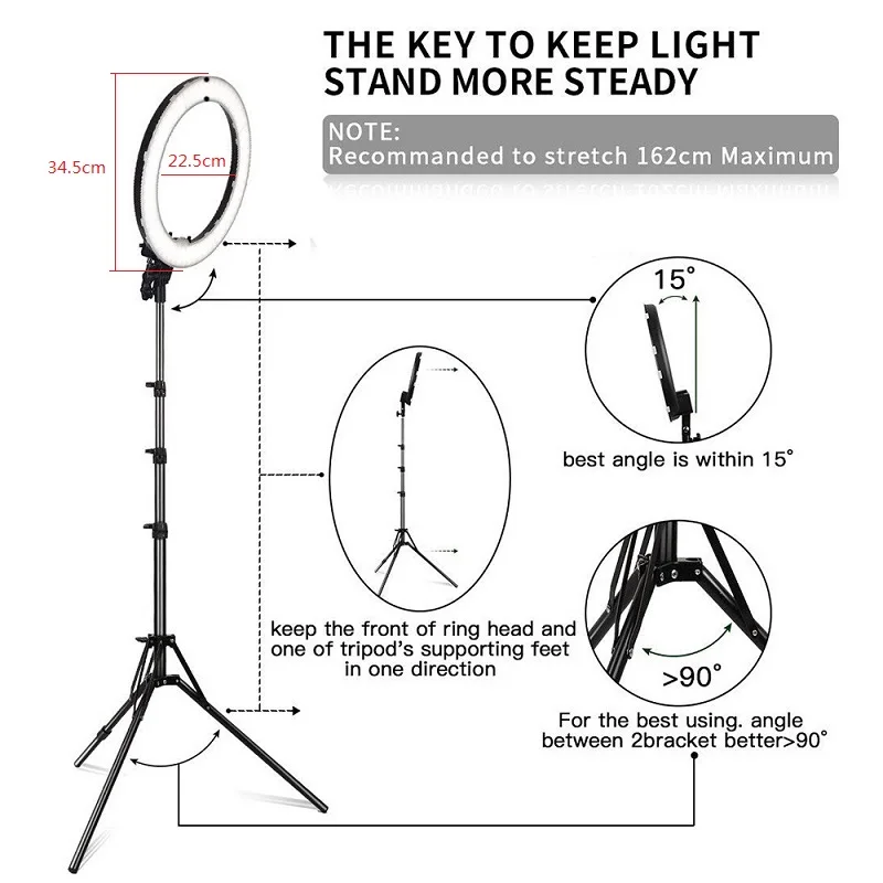 SAMTIAN 3 шт./лот кольцо ligth 12 дюймов с регулируемой яркостью 5500K светодиодная