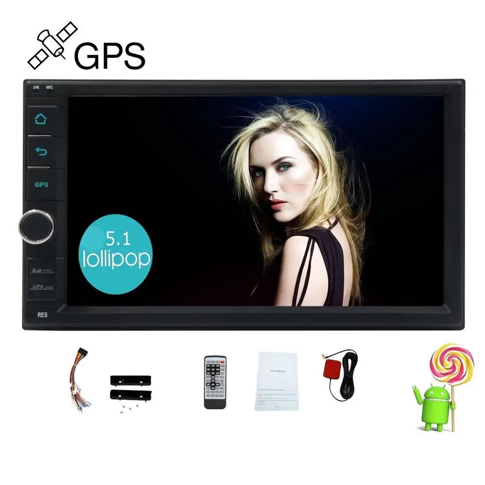 

GPS bluetooth Audio Headunit FM/AM Car Radio 2 Din Android GPS radio recorder 2din audio player android headunit browser Free