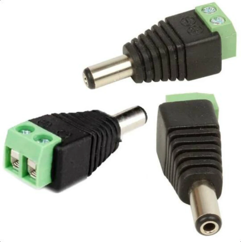 5//10//20pcs Male or Female 12V DC Power Plug Jack Adapter Connector Plastic+Metal