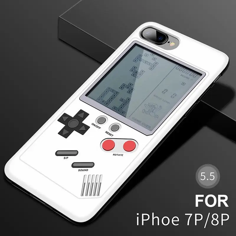 AU Ретро настоящая игровая консоль Play Gameboy Tetris чехол для телефона для iPhone 6S 7 8 Plus Чехлы для мобильных телефонов - Цвет: 5 point 5 inch