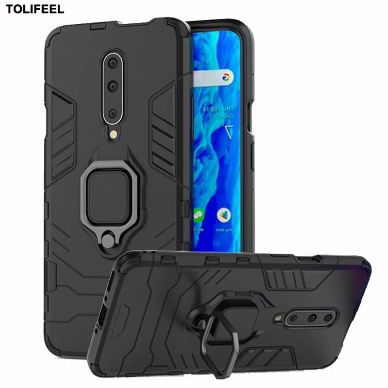 

Case For Oneplus 7 Pro Cover Magnetic Finger Ring Holder Cover For Oneplus 7 Pro Case One plus 7 Pro 1+7 Pro Robot Armor Back