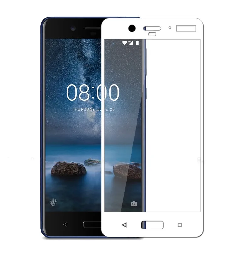 Защита экрана для Nokia 8 стекло закаленное изогнутое Nokia8 TA 1004 1012 полное покрытие
