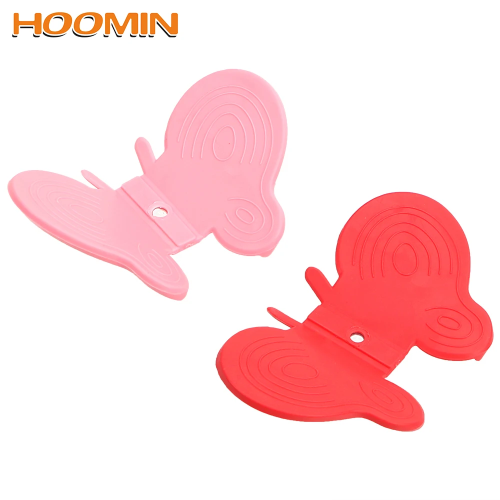 

HOOMIN Oven Baking Insulation Pad Colors Random Kitchen Scald Proof Gloves Butterfly Silicone Clip Oven Mitts Fridge Sticker