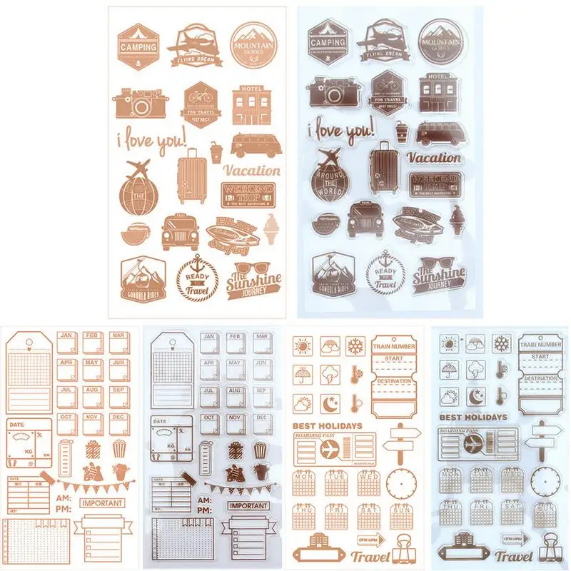 

2018 HOT Clear Stamps Stamps For Scrapbooking PVC Transparent Silicone Seal DIY Album Hand Account Record Seal