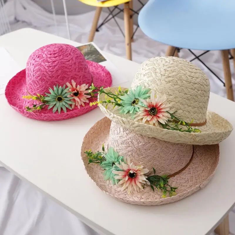 SUOGRY взрослый цветок плоский верх соломенная шляпа кружева бант пляжные шляпы 2018 Лето Весна Женская походная шляпа леди Boater солнцезащитные