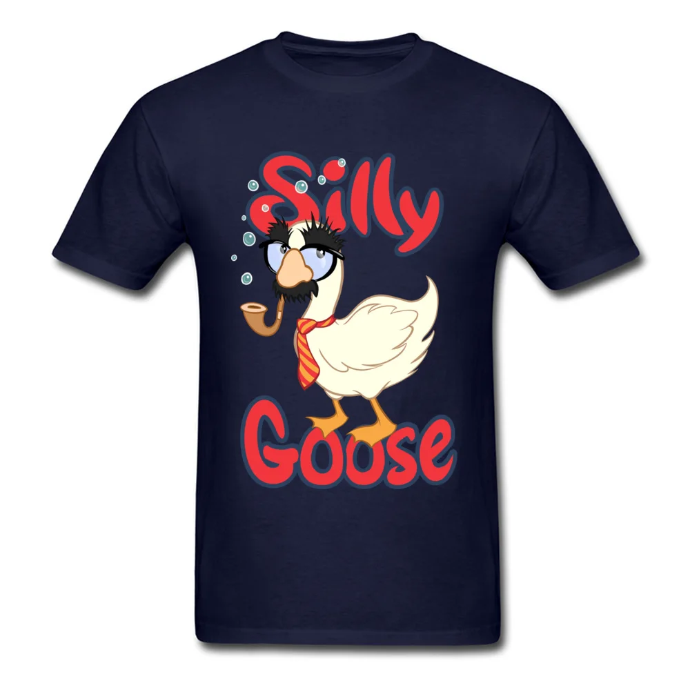 Silly Goose Simple Style Tops T Shirt Short Sleeve for Men Cotton Thanksgiving Day O-Neck T-shirts Hip hop Tee-Shirts Coupons Silly Goose navy