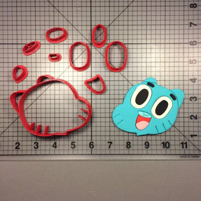 Мультфильм ТВ Дарвина Gumball Anais резак для печенья, мастики форма для кекса резак торта набор для украшения торта инструменты 3D печатных - Цвет: gumball 2 inch N5460