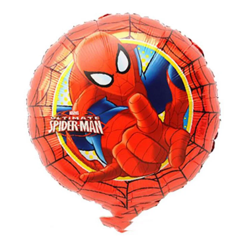 4 piezas de 18 pulgadas Spiderman GLOBOS rojo hombre araña fiesta inflables héroes de helio GLOBOS de papel de aluminio decoración de la fiesta de cumpleaños GLOBOS