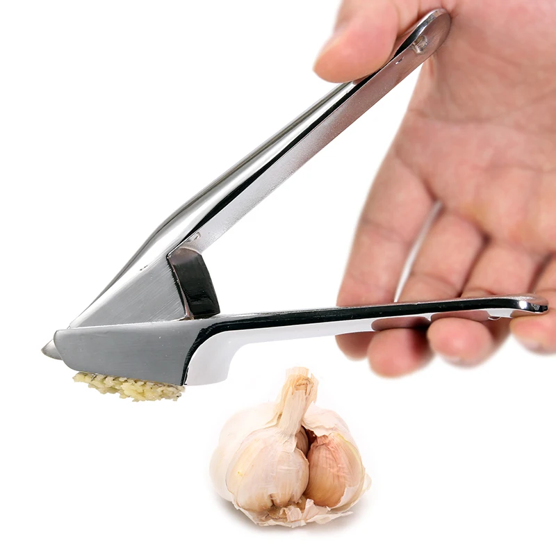 

Aluminum Alloy Garlic Presses - Convenient Removable Design Cooking Tools by Leeseph (Stainless Steel Color)