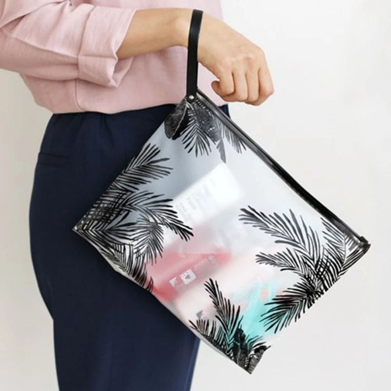 

Fashion Clear Cosmetic Bags PVC Toiletry Bags Women Travel Organizer Necessary Beauty Case Makeup Bag Bath Wash Make Up Box