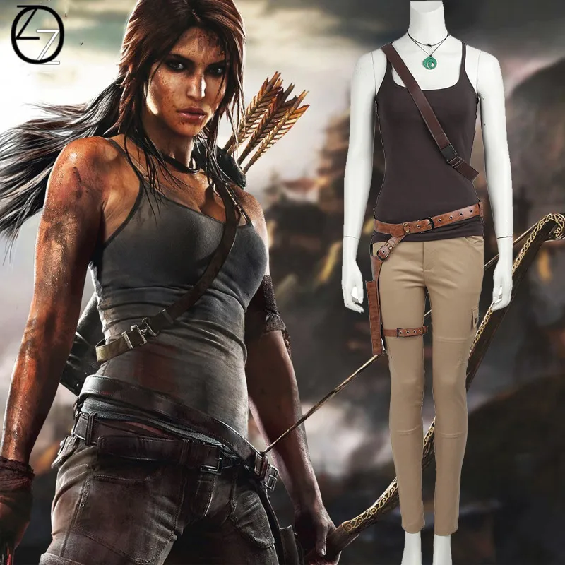 Tombe Raider Lara Croft cosplay Costume jeu chaud Cosplay