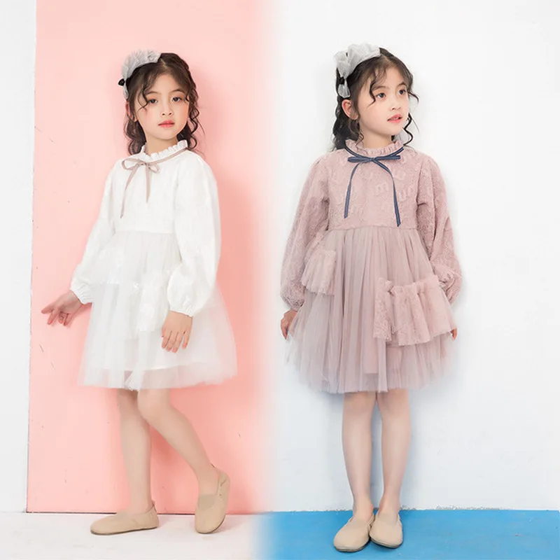 

2019 Baby Dress Girl Floral Lace Princess Tutu Dress Wedding Baptism Girl Clothes for Kids Party Wear Apparel princess dress