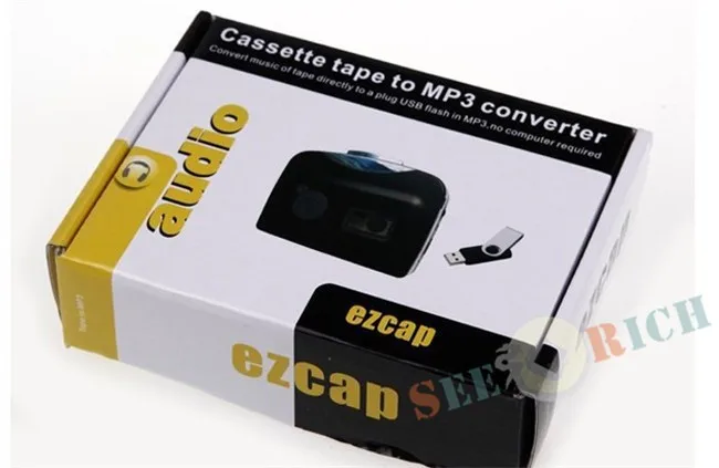10 шт.! USB кассетник рекордер, радио плеер, лента для ПК портативная Кассетная лента в MP3 конвертер(USB память), не нужен компьютер - Цвет: Черный