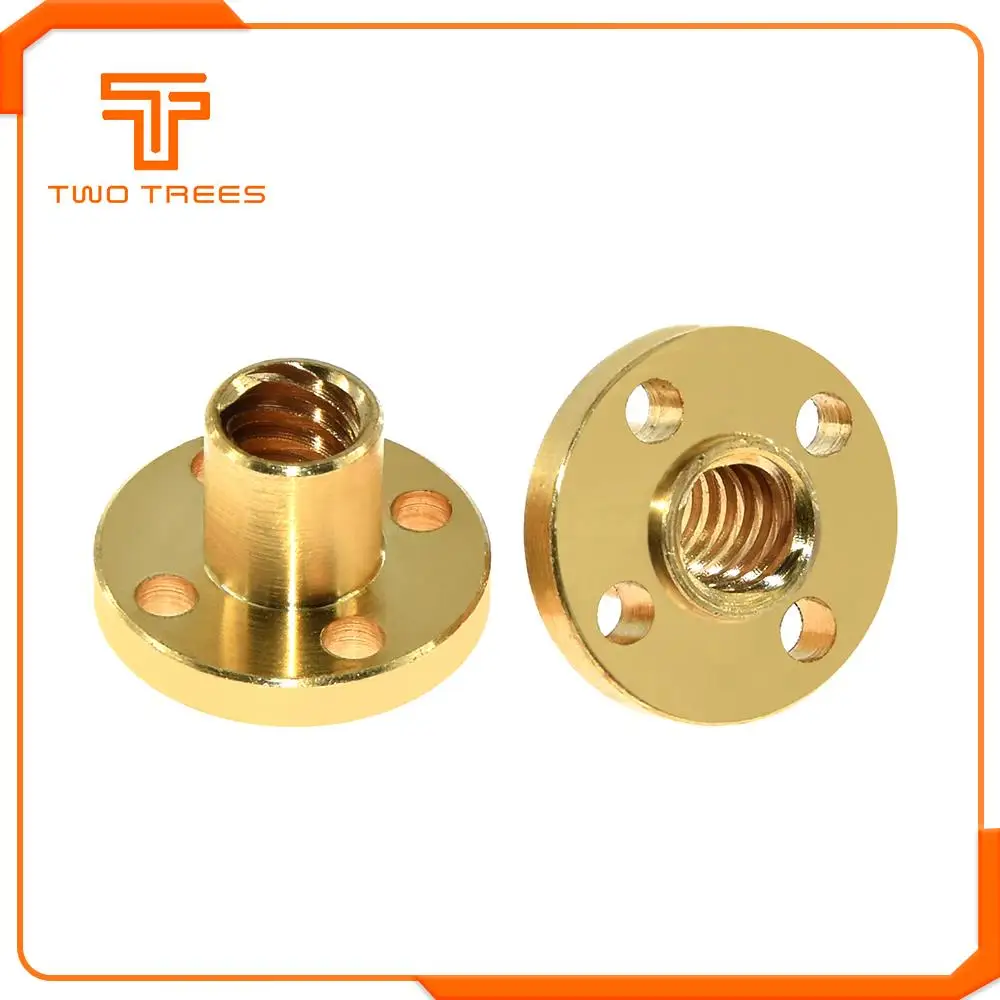 

3D Printer Parts T8 nut Copper Trapezoidal Screw Nut for T8 Screw T8 Nuts Stepper Motor Rail Lead Screw