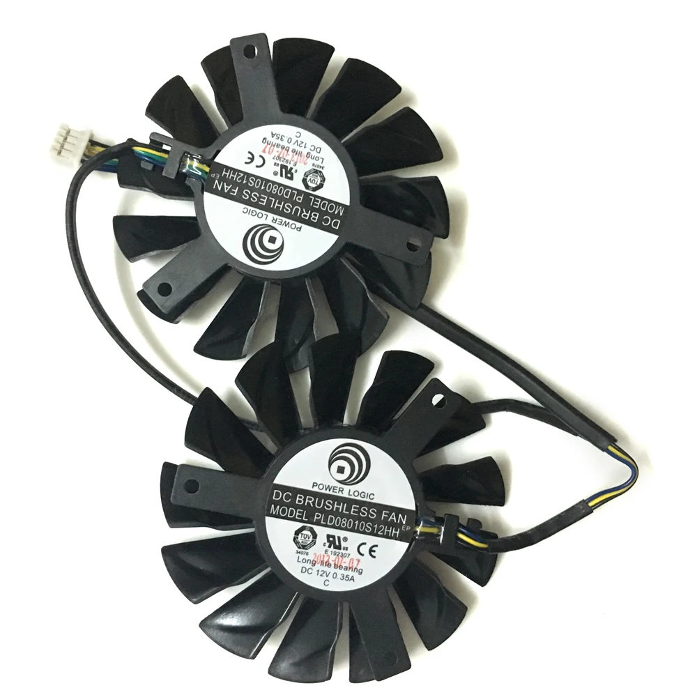 75mm MSI Twin Frozr III Video Card Dual Fan Replacement 52mm PLD08010B12HH