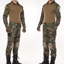 Woodland Jungle Camouflage Hunting Clothes Army Uniform Men Camo Airsoft Sniper Tactical Shirt Pants Combat BDU Military Suit