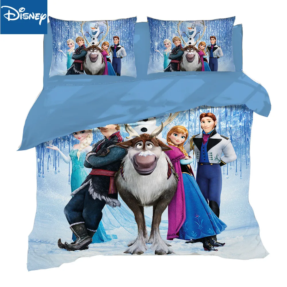 Disney frozen 3d принт односпальный Комплект постельного белья Размер одеяла для