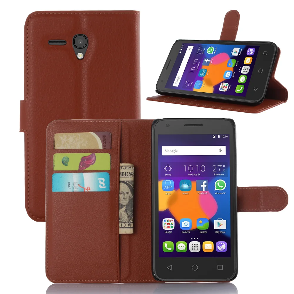 Original PU Leather Wallet Case For Alcatel Pixi 3 5.5'' Phone Bag Cover With Stand Function And Visa Card Slot Fashion Simple |