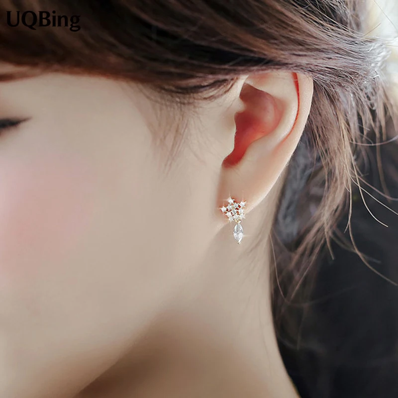 

New Arrivals 925 Sterling Silver Snowflower Zirconia Stud Earrings 925 Silver Stud Earrings For Women Jewelry