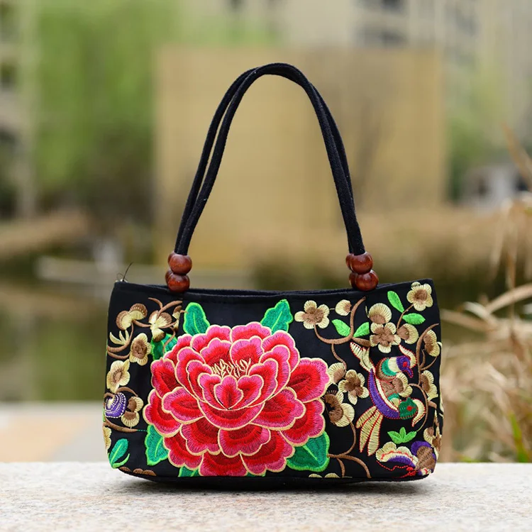 2017 New National Trend Small Canvas Embroidery Ethnic Shoulder Bag Women Handmade Flower Embroidered HandBag | Багаж и сумки