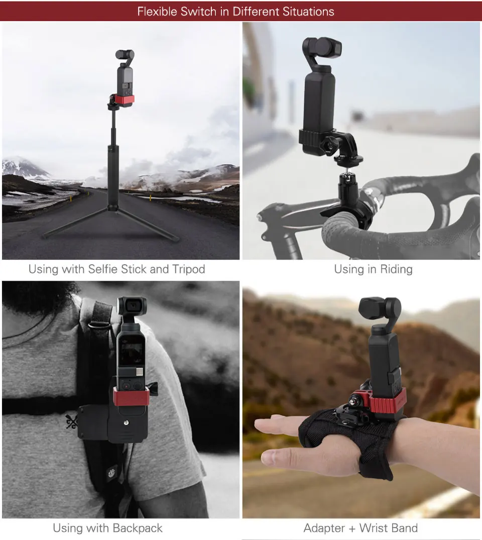 Для DJI Osmo Карманный ручной карданный стабилизатор аксессуары металлический удлинитель держатель с штативом адаптер для камеры фиксированное Крепление для Gopro