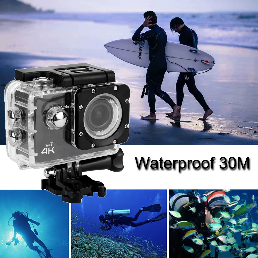 Водонепроницаемая Экшн-камера Deportiva Ultra 4K Full HD 1080P DVR Спортивная камера WiFi Cam видеокамера DV Action водостойкая L0628# D