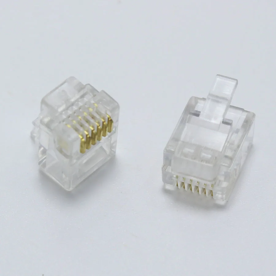 Conector modular Cat.6 UTP escalonado con barra de carga (4 arriba