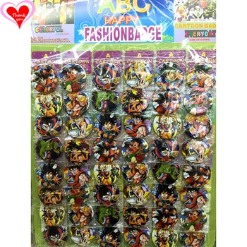 

Love Thank You Dragon Ball Z #B style 45MM 16/24/32/40/48 pcs lot PIN BACK BADGE BUTTON BROOCH for BAG GIFT TOY CLOTH Anime