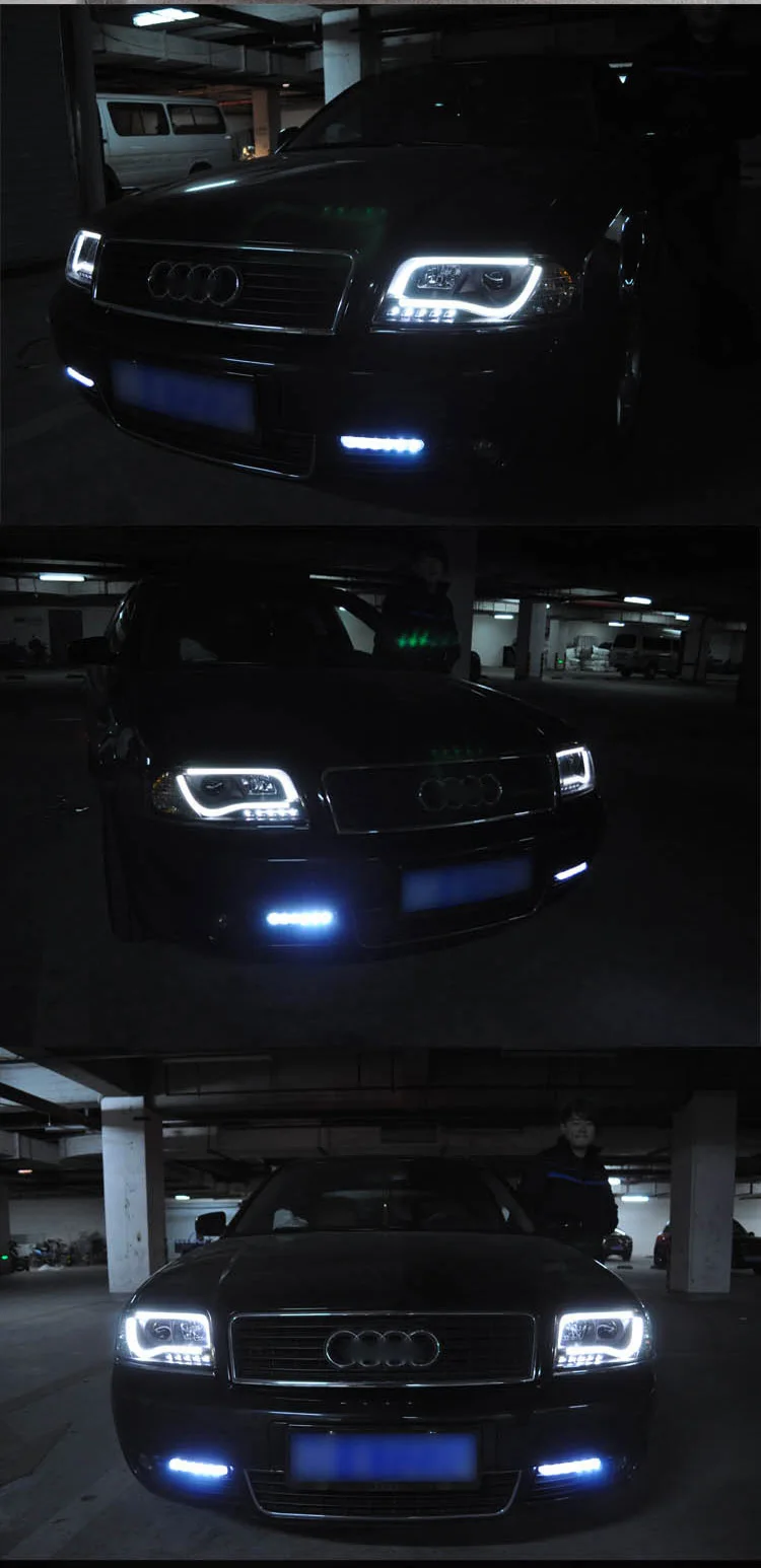 Lampever Стайлинг для Audi A6 светодиодный налобный фонарь 1997-2004 фары Биксеноновая фара светодиодный DRL передние фары автомобиля