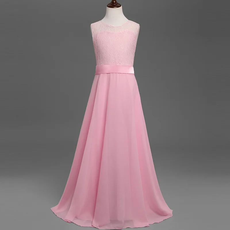 long pink dress for girls