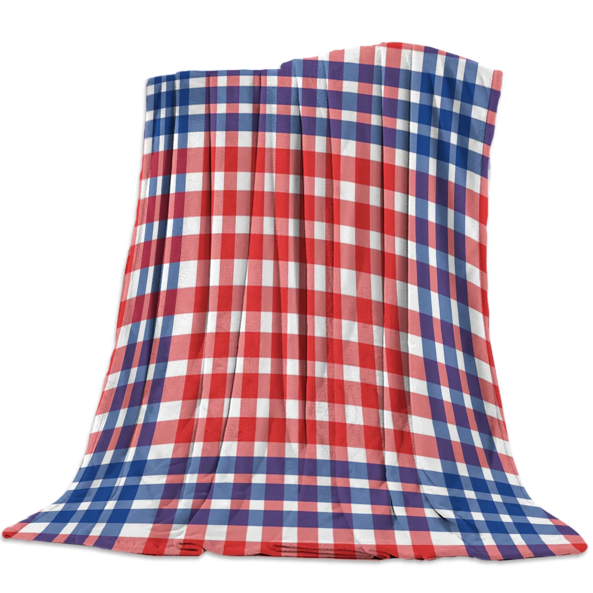 

Red Vintage Plaid Geometric Tablecloth Textile Pattern Throw Blanket Warm Microfiber Blanket