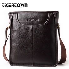 Новая мужская сумка TIGERTOWN из натуральной воловьей кожи, сумка через плечо, портфель, дамская сумочка