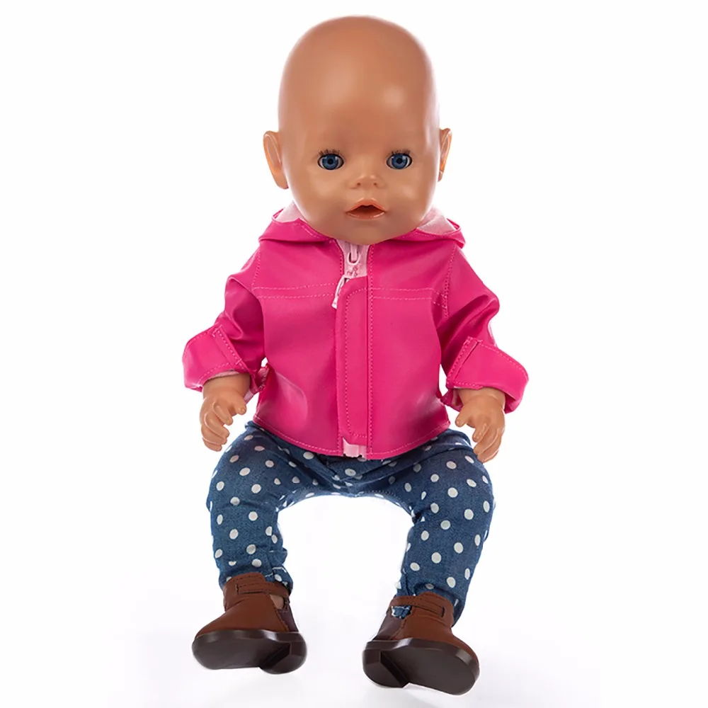 Одежда для куклы Born Baby Fit 18 дюймов 40 43 см черный красный синий из искусственной