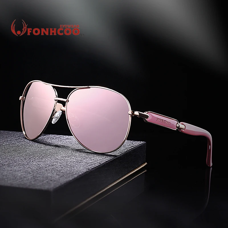 

2018 FONHCOO fashion vintage sunglasses women metal men glasses driver mirror fashion Brand designer new UV400 hot rays protect