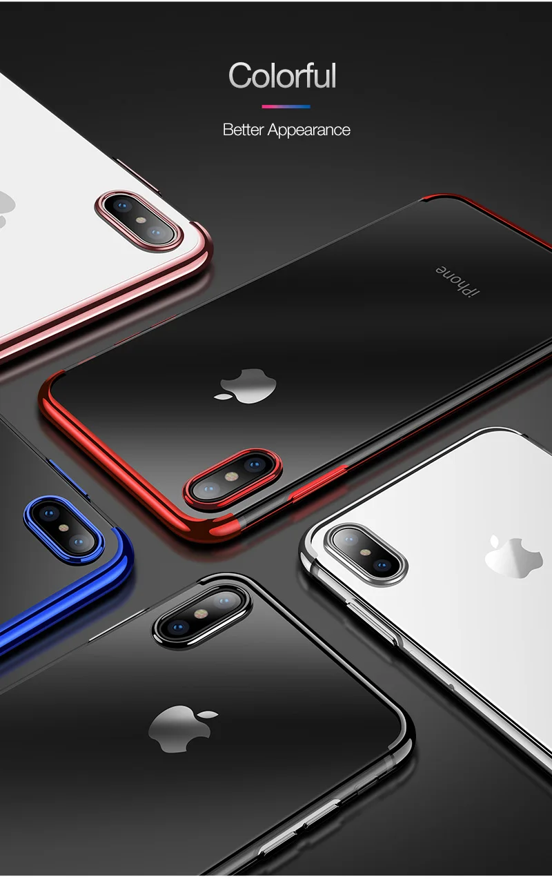 Мягкий ТПУ чехол для iPhone X 11 pro чехол для iPhone 6S 6 8 7 Plus XR XS Max Анти-Царапины гальванический защитный чехол для телефона