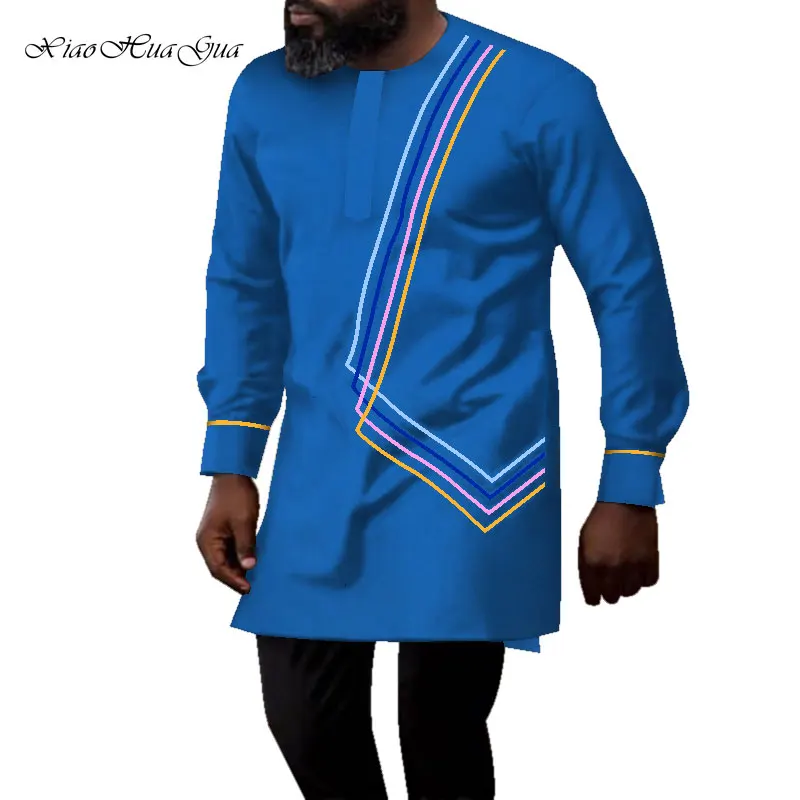

New Designs Causal Wedding Male Shirt Shirts Long Sleeve Dashiki African Print African Shirt Clothing O neck WYN673