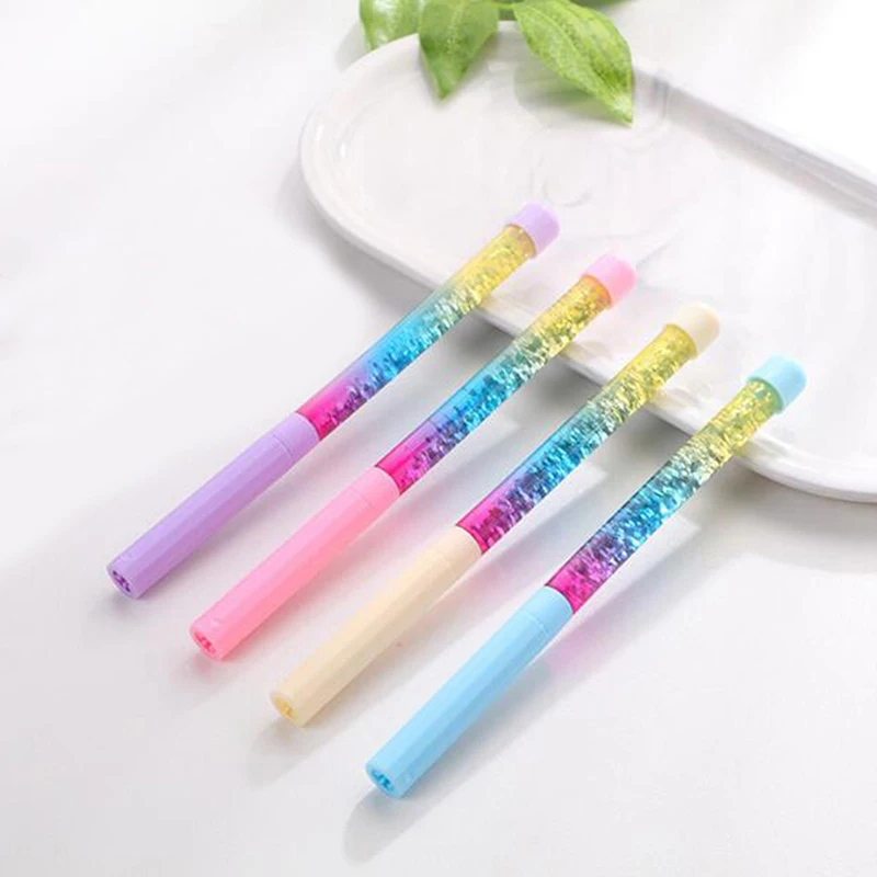 

Colorful Fairy pen magic wand neutral pen crystal ball pen liquid flowing sand creative little fairy special Decoration pen