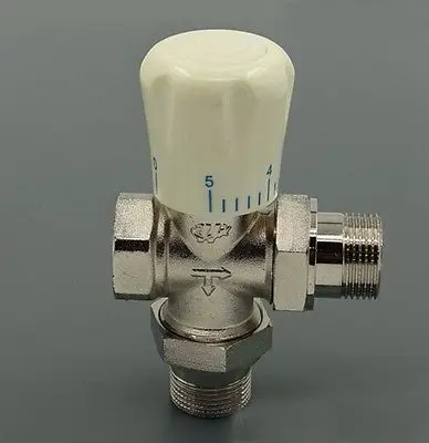 Латунь тройник 3 Way Температура клапан управления Union разъем 3/" BSP Женский-male Нитки