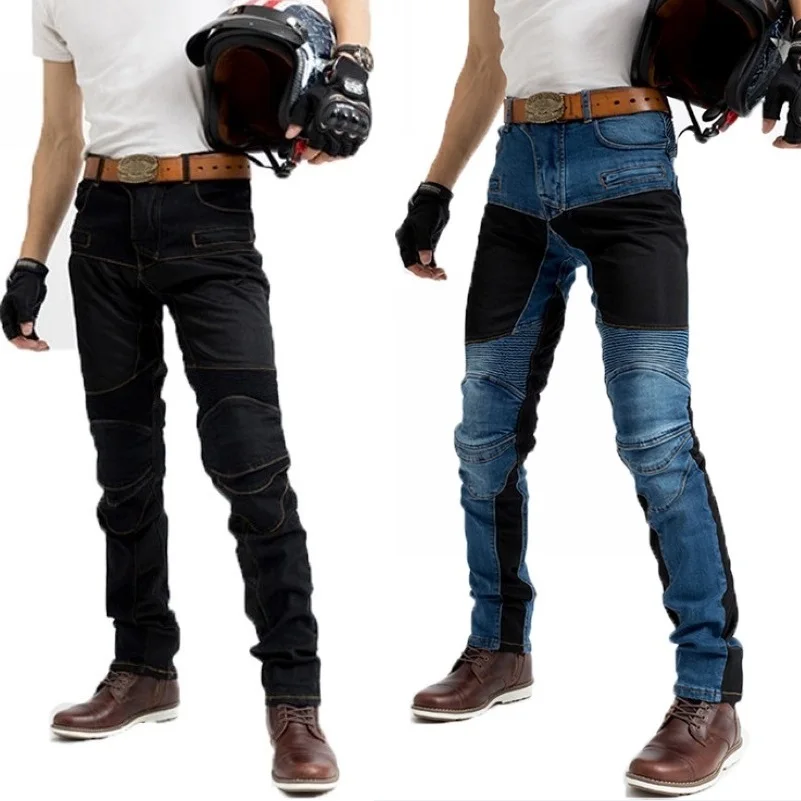 

New 2 Colors Motorcycle Leisure Jeans Off-Road Outdoor Jeans Cycling Pants Four Piece Protect Equipment GP PRO Motorbike Pants