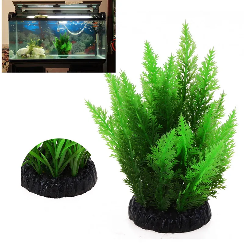 Подводное искусственное водное растение, украшения для аквариума, зеленая вода, трава, Декор, ландшафтное украшение