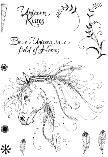 

Unicorn Transparent Clear Silicone Stamp/Seal for DIY scrapbooking/photo album Decorative clear stamp sheets A1718