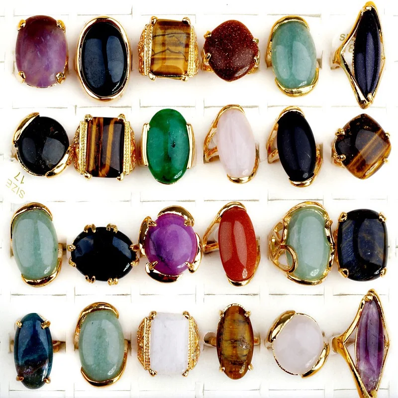 

5pcs/10Pcs Wholesale Jewelry Top Sale Luxury Rings Send Ranomly Mix Colors Big Imitation Zircon Crystal Party Ring Bulks Anel