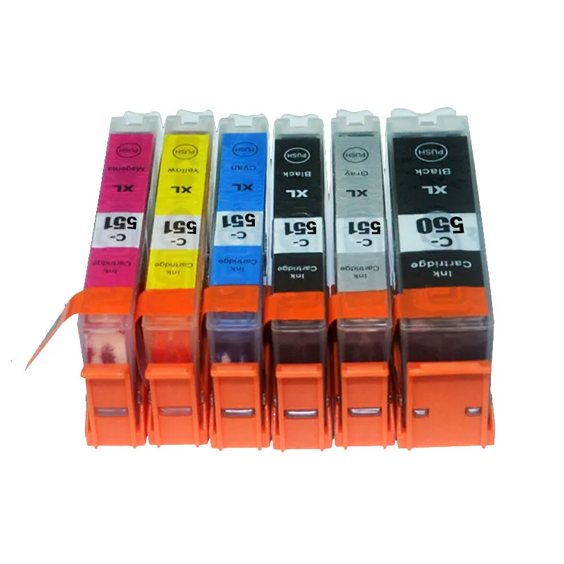 12X совместимые чернильные картриджи LuoCai для canon pgi550 pgi 550 CLI551 CLI 551 MG6350 MG7150 MG7550 IP8750