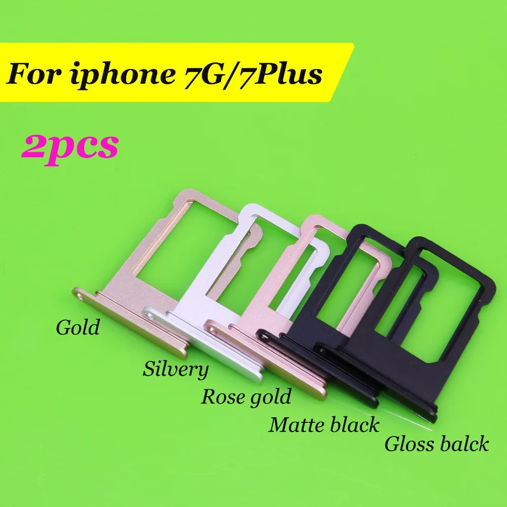 2pcs For iphone 7 7p plus 4.7 5.5 SIM Card Tray Holder Slot SIM Holder