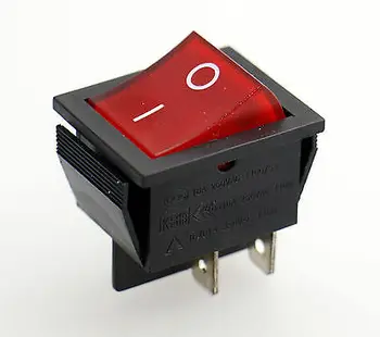 

SOKEN Red Light DPST ON/OFF Snap in Boat Rocker Switch 15A/250V UL TUV list