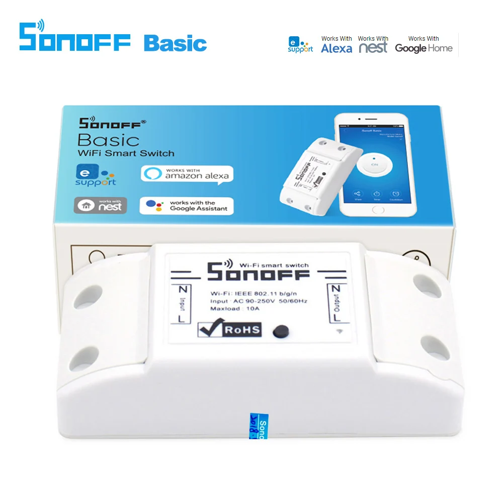 

Sonoff Wireless Wifi Switch Smart Home DIY Wireless Remote Switch Smart Home Wifi Light Switch Controller Work with Alexa
