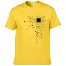 Computadora núcleo de CPU corazón camiseta de los hombres GEEK Nerd raro Hacker PC Gamer camiseta de verano de algodón de manga corta T-Shirt tamaño del Euro #303