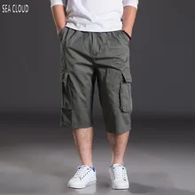 82 летнего размера плюс повседневные капри шорты Мужская одежда свободные эластичные талии до колена хип-хоп Короткие брюки 2xl 6xl