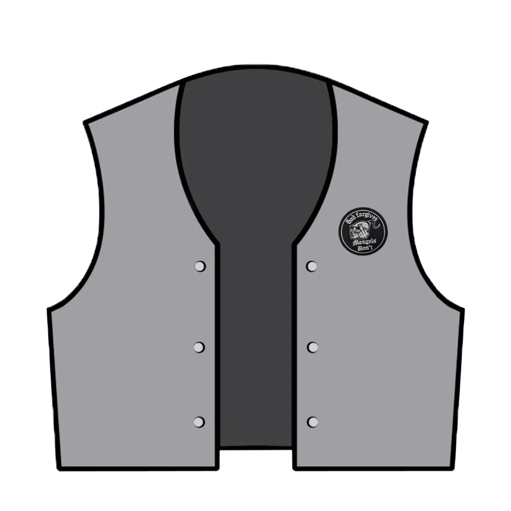 G0474 (4)God Forgives Mongols Don't Motorcycle Club Biker Embroidered Patch Iron On Clothing